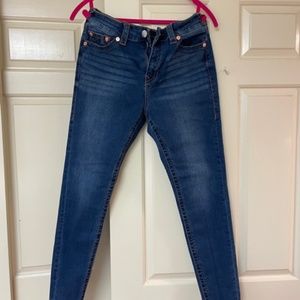 True Religion Jennie Curvy Mid Rise Skinny, size 32